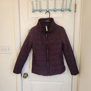 Womens Fabletics Puffer Jacket Size S Deep Purple #R444